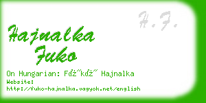 hajnalka fuko business card